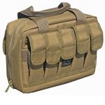 Double Pistol Case with 10 Outside Mag Pockets - Coyote Brown